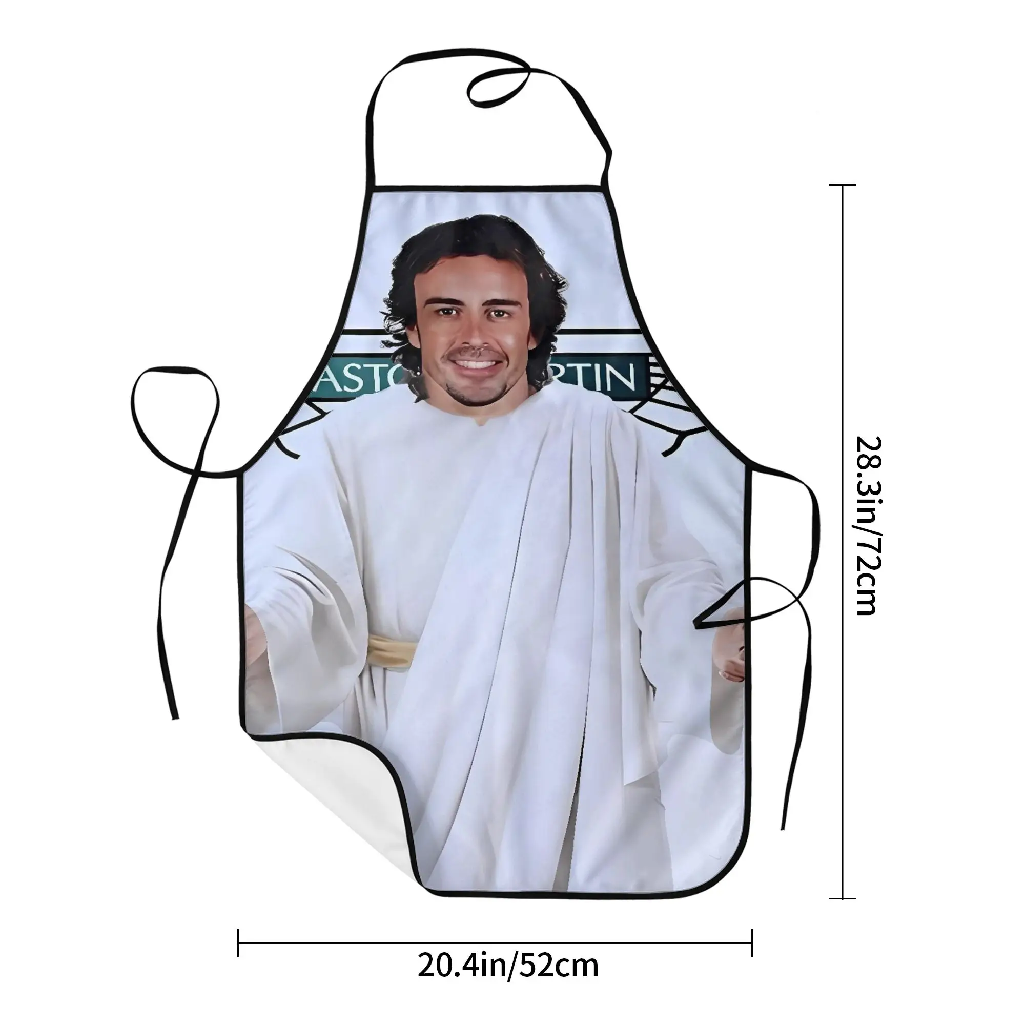 

Модные бытовые фартуки Fernandos Alonsos Saint Apron без карманов для работы, парикмахеров и кухни