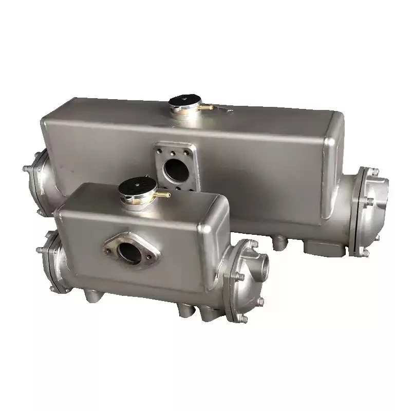 CH Series 304 Stainless Steel Marine Heat Exchanger, Diesel Engine Water Cooler Thermostat for Sea & Fresh Water
