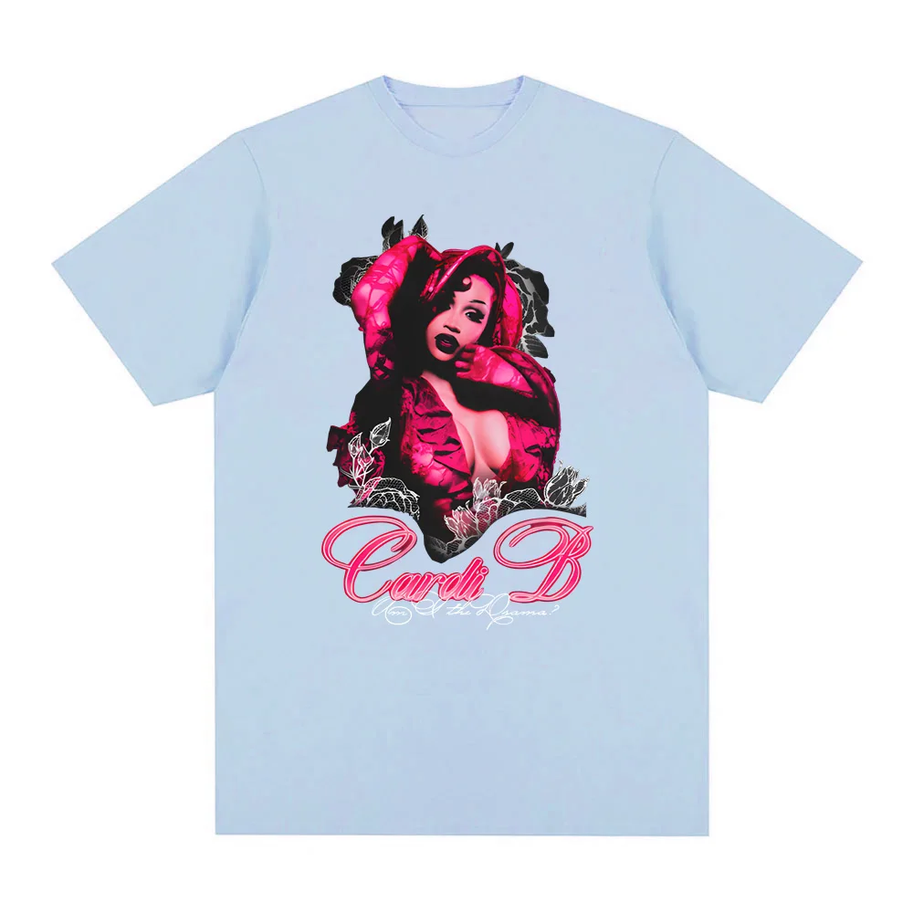 تي شيرت AM I The DRAMA جميل وصغير الحجم تي شيرت كلاسيكي جديد Cardi B تي شيرت علوي على الطراز القوطي الجرونج برقبة دائرية تي شيرت نسائي/ذكور عالي الجودة
