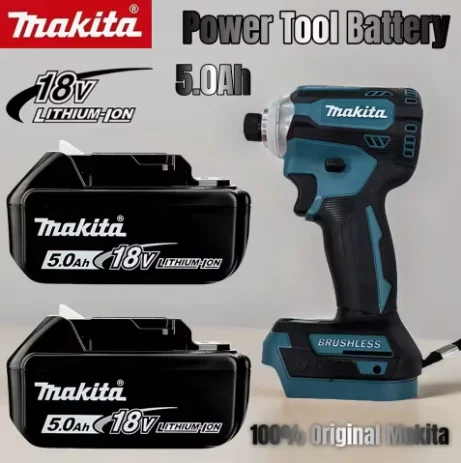 

Аккумулятор Makita 18В 5.0Ач 6Ач, совместимый с BL1860B BL1840 BL1830B BL1850, для электроинструментов, зарядное устройство Makita