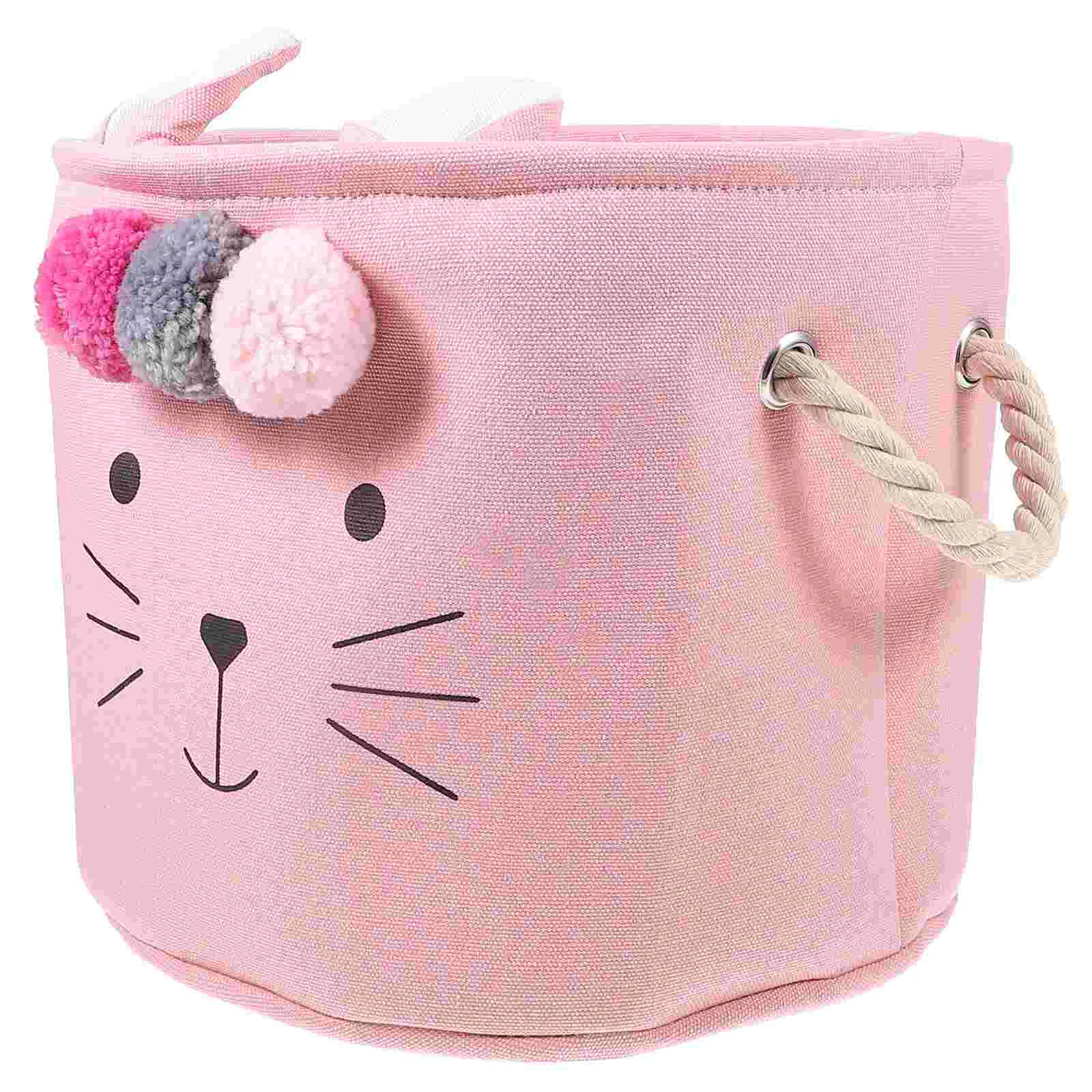 Hamper Pink Cat Fur Ball Storage Basket Collapsible Laundry Baskets Toy Mother and Baby Gifts Vegetable