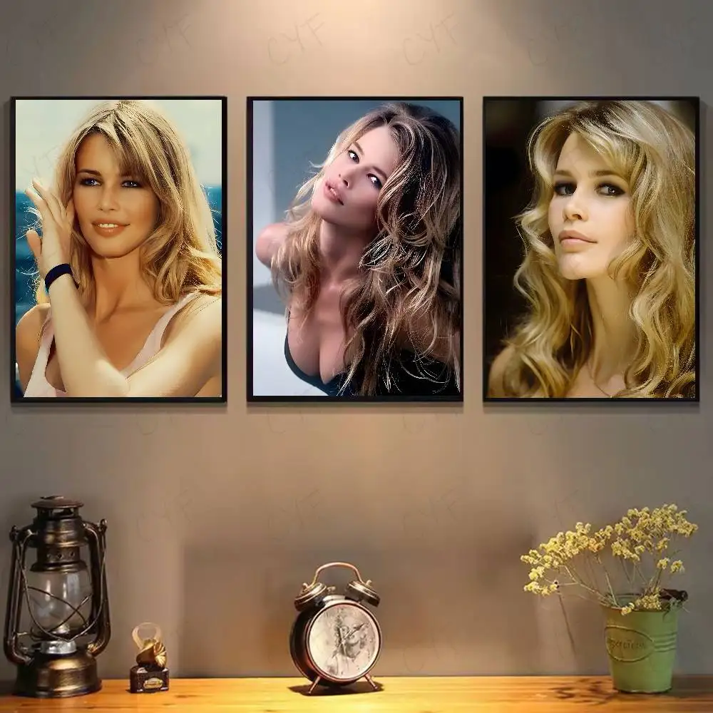 ملصق Supermodel C-Claudia S-Schiffer جدار لاصق مقاوم للماء لغرفة المعيشة المنزلية وغرفة النوم والديكور الجمالي #2