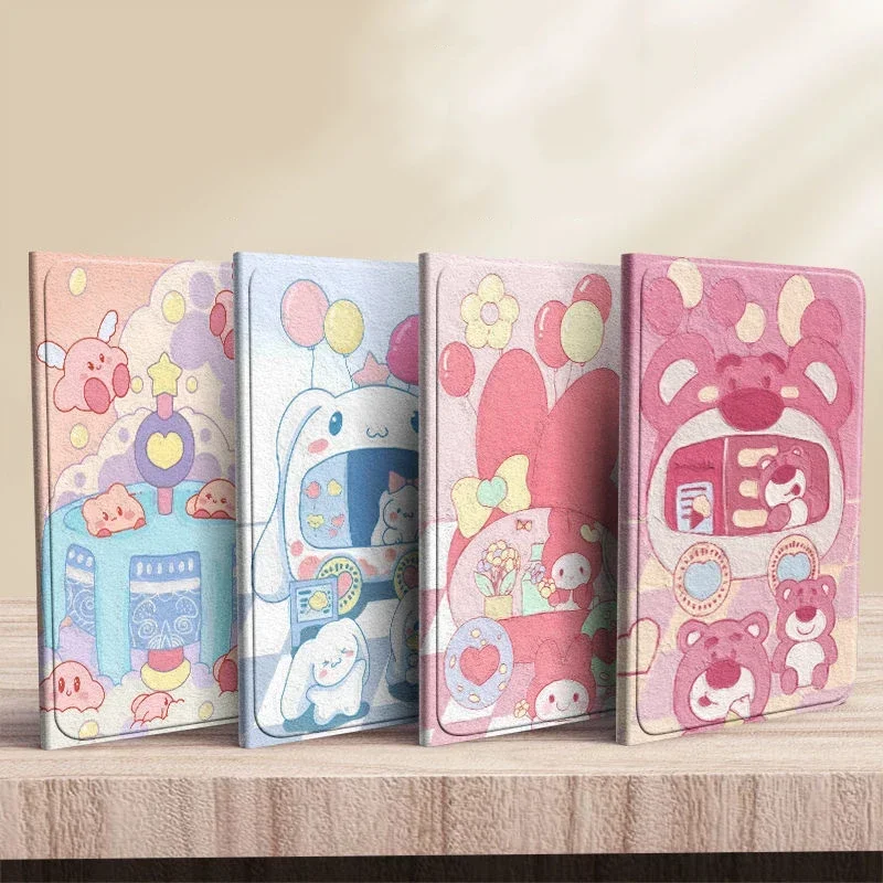 Cartoon Sanrio Case Voor Samsung Galaxy Tab S8 TabS9 Plus S7 FE Melodie Stand Case voor Tab S6 Lite 10.4 A8X200 Cinnamoroll Case