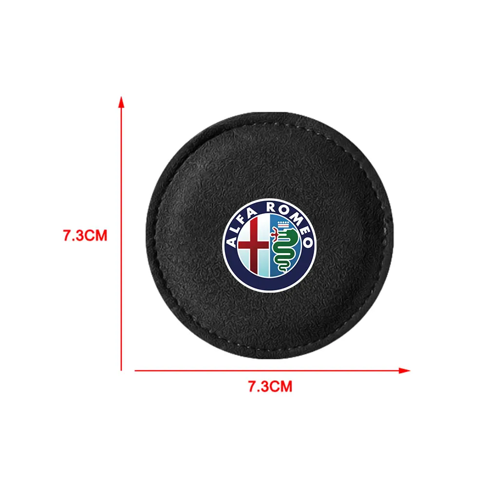 2Pcs/set Car Water Cup Pads suede Anti-Slip Mats Auto Accessories For Alfa Romeo Sportiva 159 Giulietta Mito 147 156 Stelvio