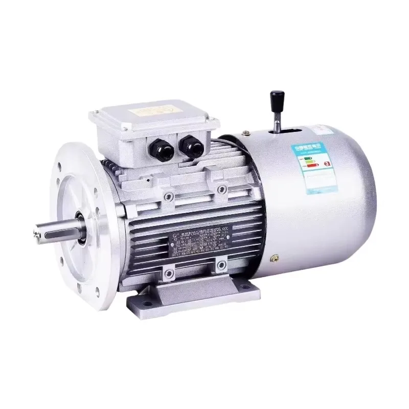 series 0.55KW-4-pole 0.75HP 50HZ 60HZ 220V 380V 3phase ac magnetic brake asynchronous electric motor