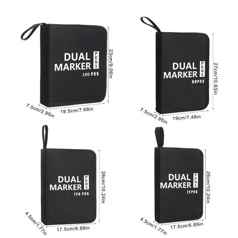 T5EA 용량 색칠 연필 케이스 60/72/100/120 슬롯 색칠 연필 조직자 가방 대용량 그리기 연필 케이스