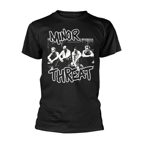 Minor Threat Band Fotodruck Baumwoll-T-Shirt Hardcore Punk Band Unisex Kurzarm-T-Shirt