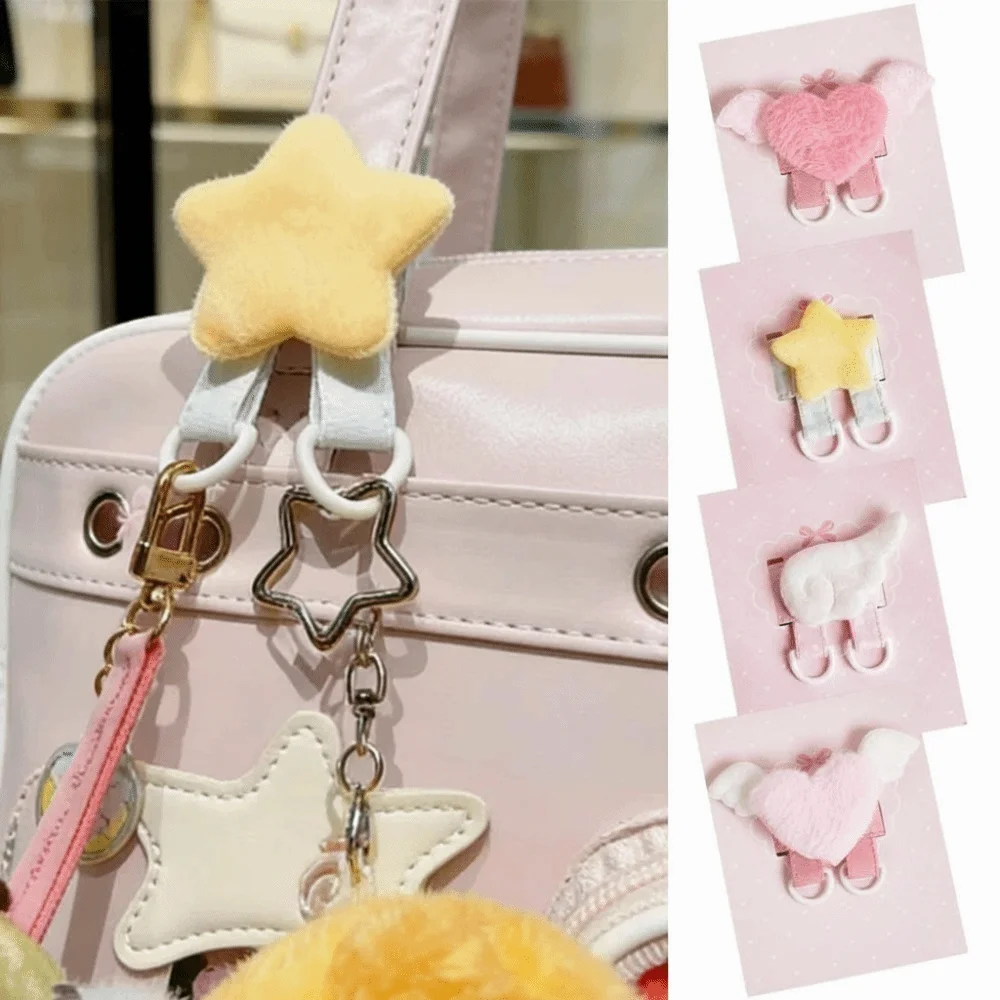 Bag Pendant Heart Bag Hanging Buckle Cloud Transparent Ita Bag Buckle Love Wing Backpack Display Buckle Decor Accessories