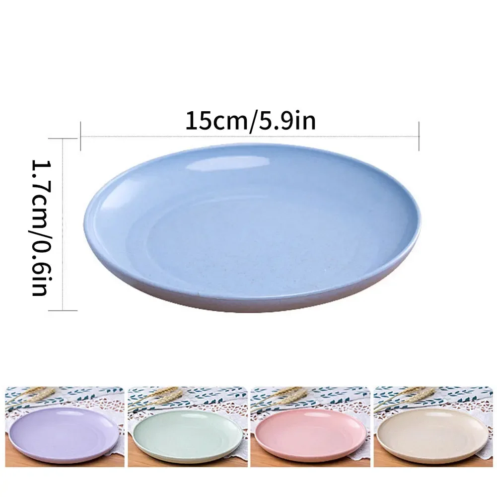 5Pcs Dinner Dishes Wheat Straw Dinner Plates Set Eco Friendly Full Tableware Of Plates Set Kitchen Accessories Plates Dinnerware