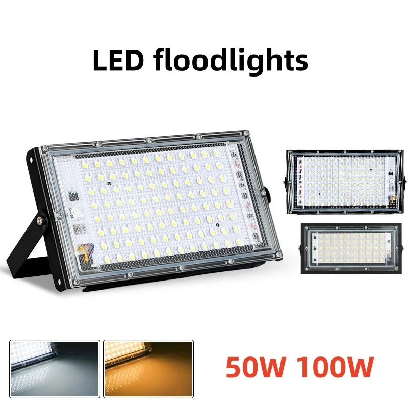 

50W 100W Waterproof IP65 LED Flood Light AC 220V 110V Spotlight Outdoor Garden Lighting Led Reflector Cast Light Floodlights