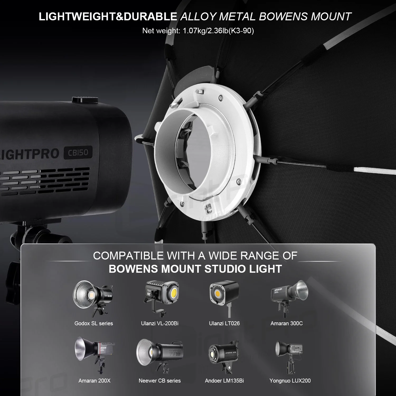 Triopo Octagon Softbox One-Step Quick Installing Light Modifier Umbrella w/ Honeycomb Grid Portable Bowens Mount Reflector