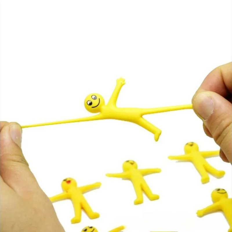 9 pçs amarelo elástico sensorial brinquedo fidget bonecas dobráveis alívio do estresse e anti-ansiedade espremer sensorial