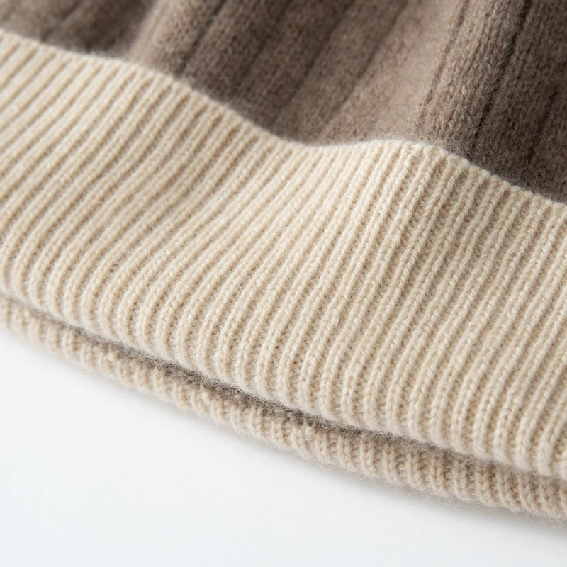Top Qualität Winter Kaschmir Hüte Frauen Casual Outdoor Warm Halten Kopfbedeckungen Weiche Kaschmir Gestrickte Hut Unisex Skullies Mützen Kappe – Detail 13