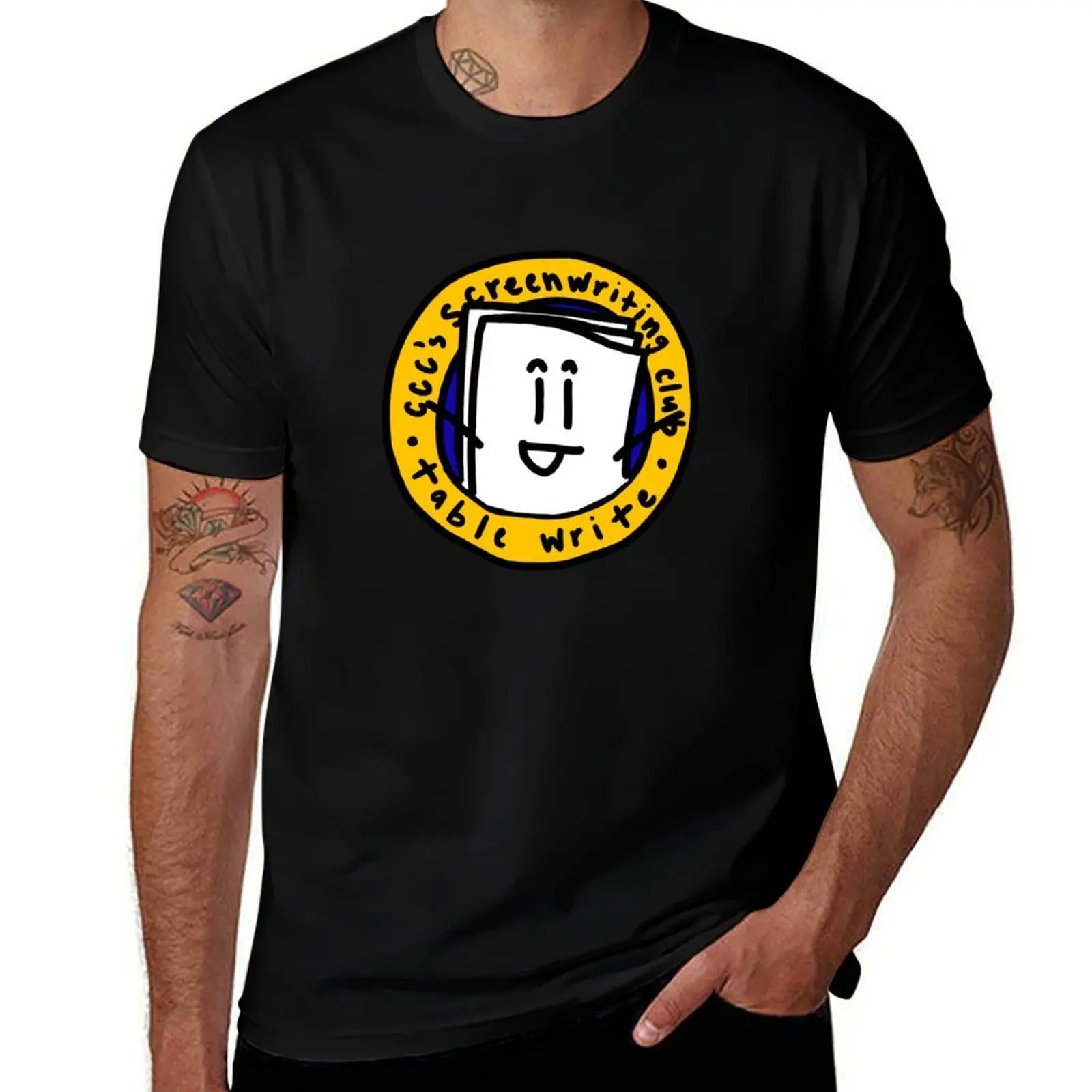 

Table Write - CCC's Screenwriting Club Logo T-Shirt t shirts for man graphic vintage cotton t shirts man 100% T-Shirt