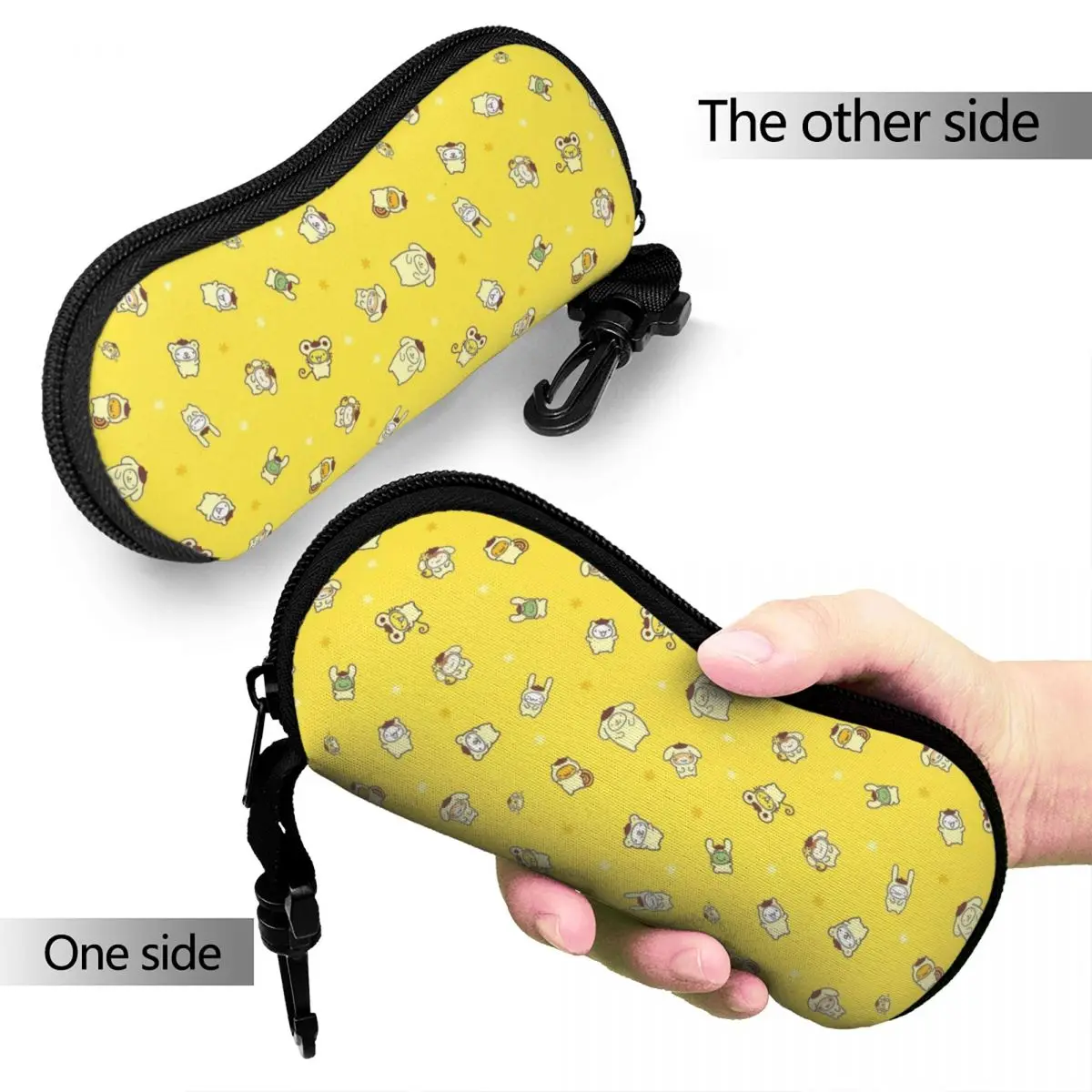 Yellow Pom Pom Purin Glasses Case New Cartoon Eyewear Storage Box Charming Eyeglasses Box