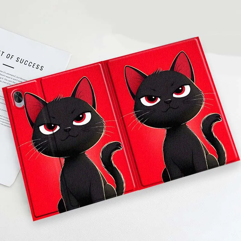 Cartoon Black Cat Wink For Huawei MediaPad 11 M5 M6 ES Pro M5Lite Honor Pad V7 V8 X7 X8 X9 GT Pro Tab Tablet Case Soft
