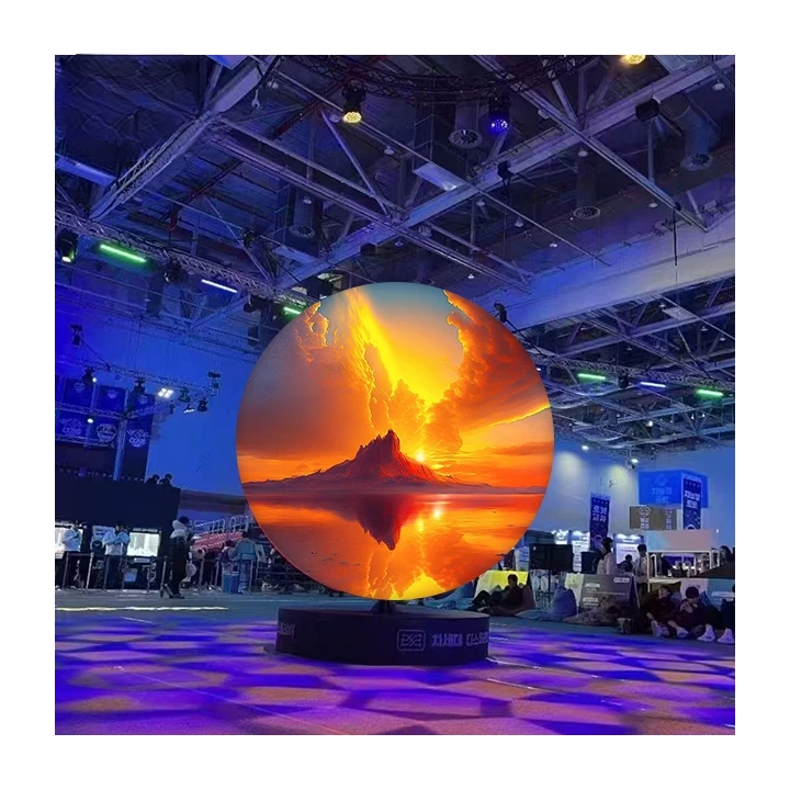 Tela de LED Esférica Criativa 360 Graus Flexível para Parede de Vídeo Globo, Alta Luminosidade 1000cd/m² para Planetário