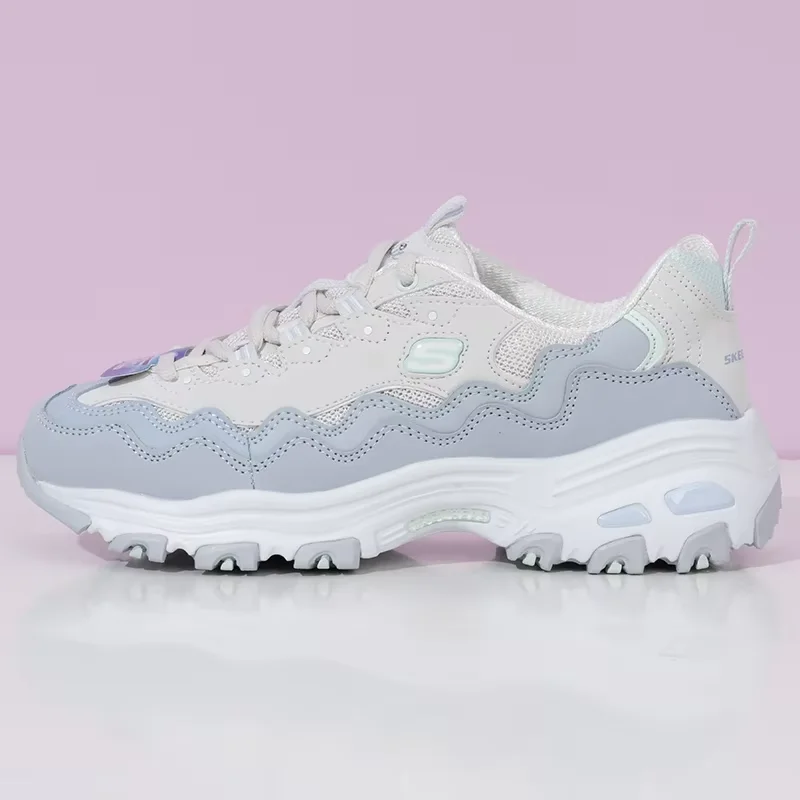 Skechers 149792-WPW Женские кроссовки D Lites 1.0 Panda на платформе с толстой подошвой, модные повседневные кроссовки для ходьбы.