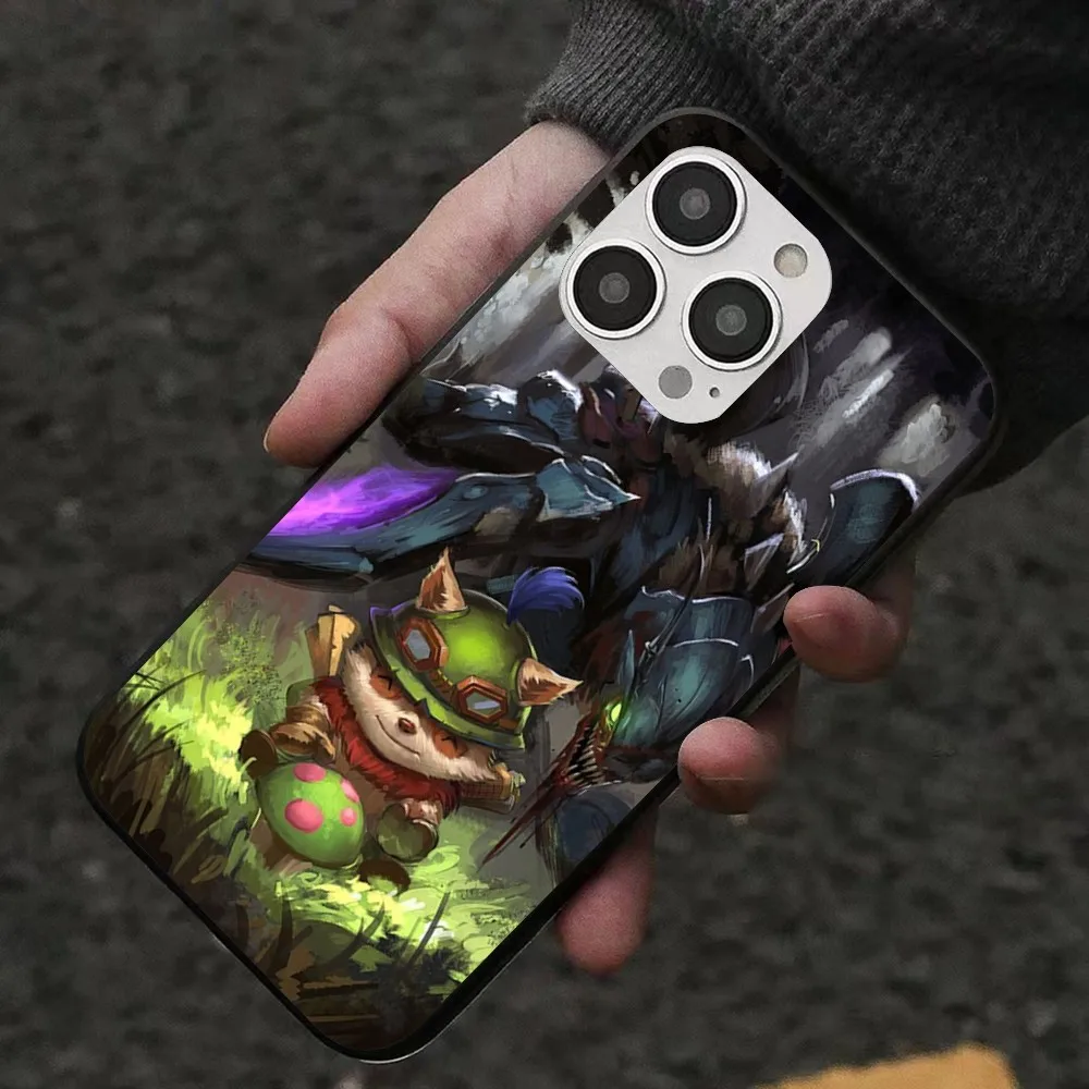 Custodia per telefono League of Legends Teemo per Iphone 15 11 13 14 Pro Max 7 8 Plus X Xr Xs Max Se2020 12mini Cover Case