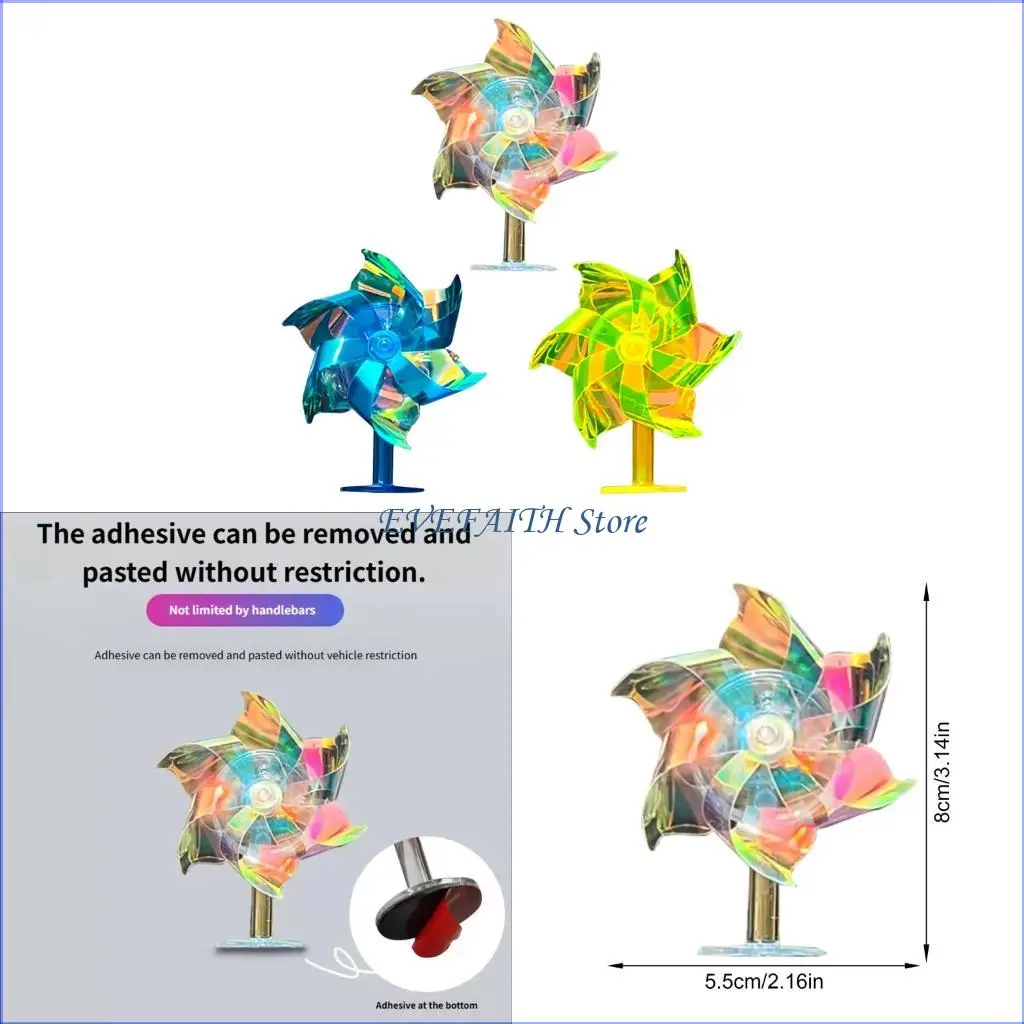 124B Plastic Colorful LED Light Windmill Bike Ornaments With Waterproof Design For All Weather Conditions