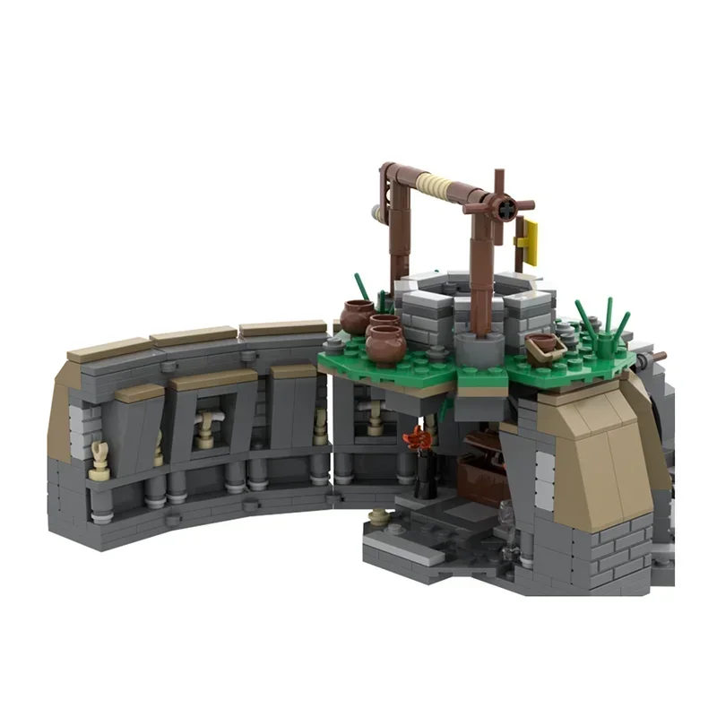 Castelo moc bloco de construção ocarina do tempo o bem modelo tijolos técnicos diy montagem medieval vista rua brinquedos para presentes da criança