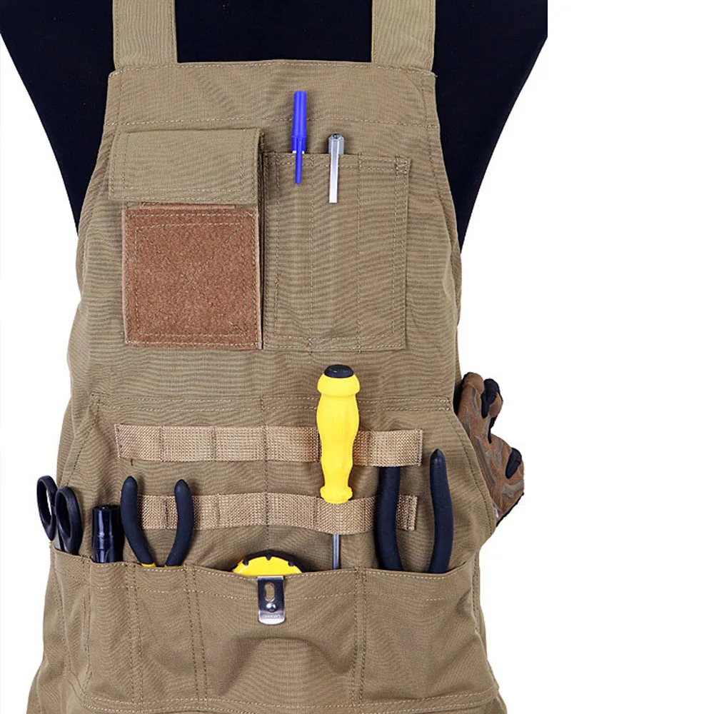 

Многофункциональный мужской фартук для инструментов с множеством карманов для плотников, ремонтников, кузнецов, подарок для мужчин, регулируемый размер от S до 3XL