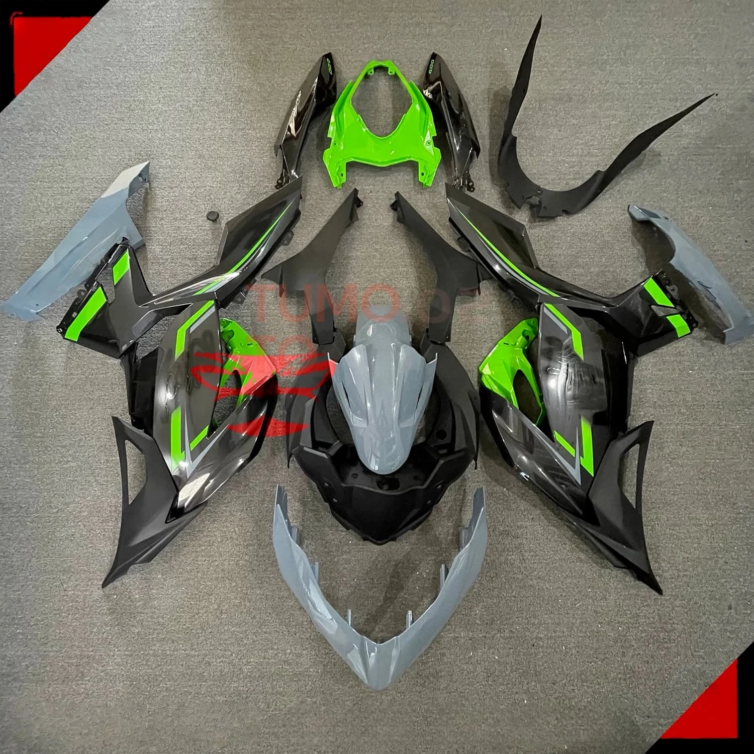Suitable for Kawasaki ninja400 ninja 400 18-22 models with annual flow printing gray motorcycle fairing