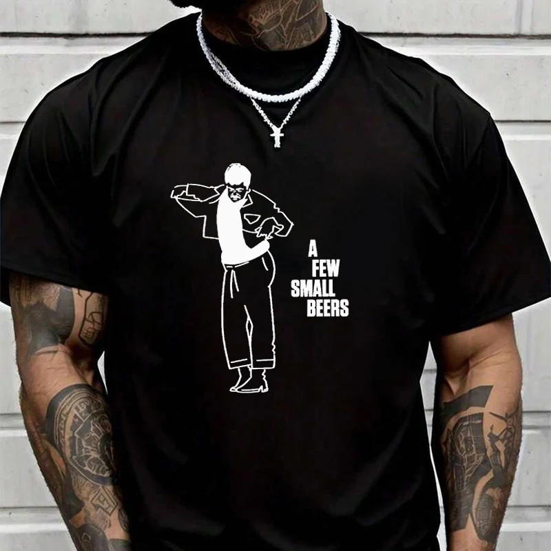 

Футболка с креативным принтом «Несколько маленьких пивных» для мужчин и женщин, летняя, с коротким рукавом, повседневная, уличная, свободного кроя