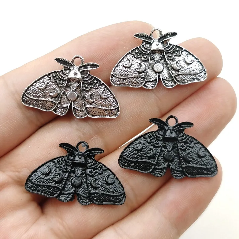 

10Pcs Retro Fashion Butterfly Moth Charms Alloy Pendent Wholesale Keychains Earrings Necklace Bracelet DIY Crafts Jewelry Make