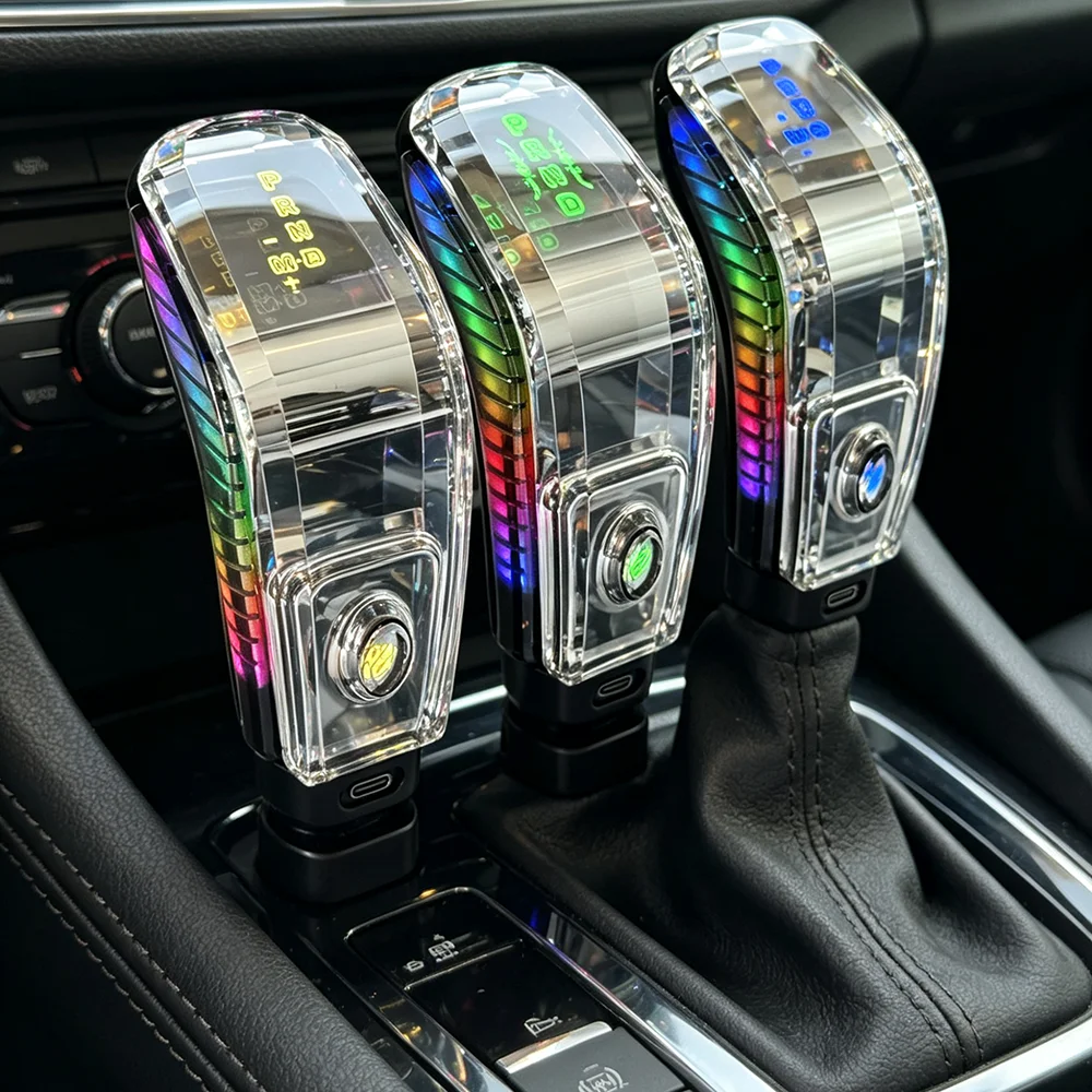 

For Renault Koleos Kadjar 15-21 Scenic Captur Megane 4 SM6 Talisman Automatic Gear rod Lever Shifter LED Crystal Gear Shift Knob