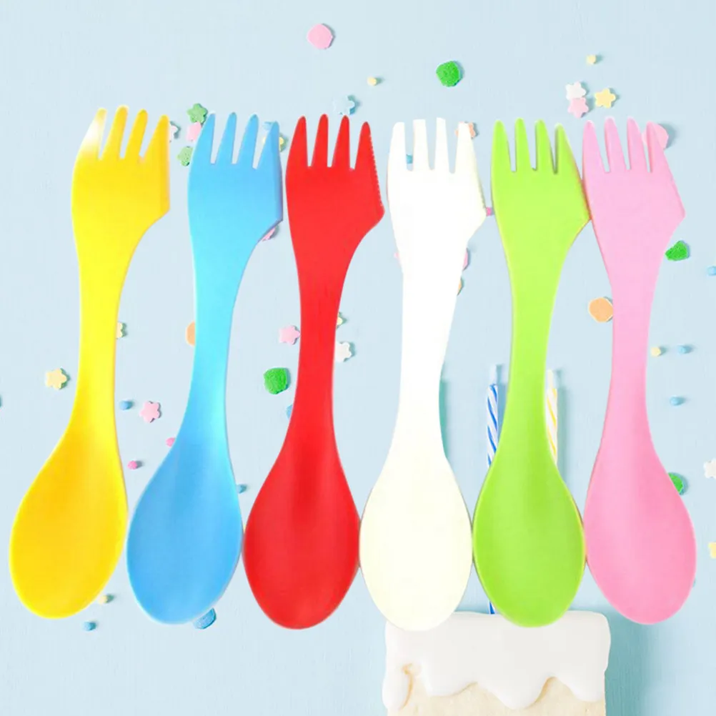 6 Pcs Kitchen Service Utensils Forks Childrens Cutlery and Spoons Silverware Dinner Dinnerware & Accessories