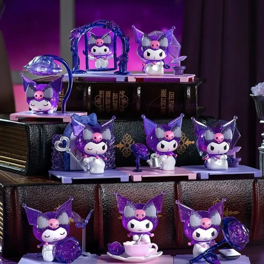 Figuras de acción de Anime Sanrio Kuromi Blind Bag, juego de 8 piezas, serie Dream Rose, caja sorpresa