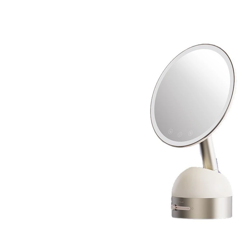 

Professional beauty with lamp desktop vanity 3D linkage LED smart vanity portable mirror