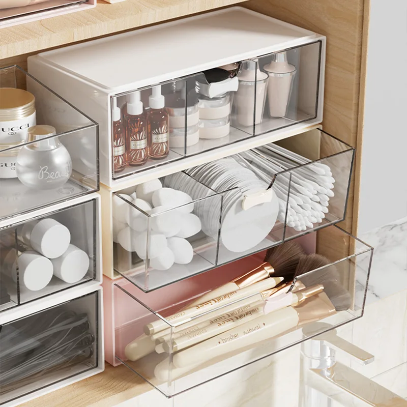 Mirror cabinet storage box, bathroom washbasin, cosmetics storage rack, bathroom cabinet, compartmentalized sorting box