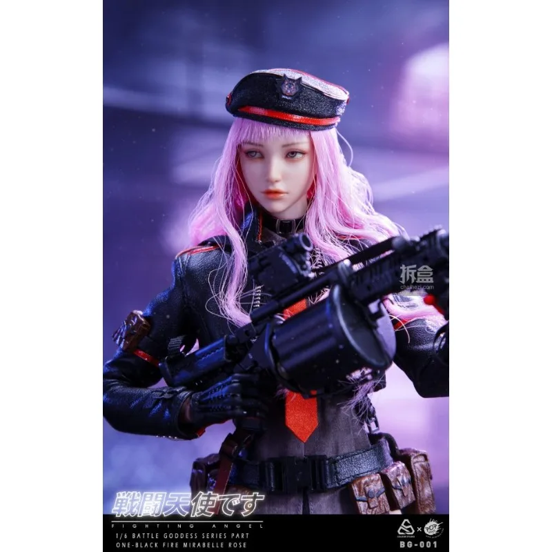 Gloednieuwe Voorraad POPTOYS KLEUR Originele Battle Angel Black Fire Mirabell Ross 1/6 Beweegbare Pop Model Gift Collectible Decoratie