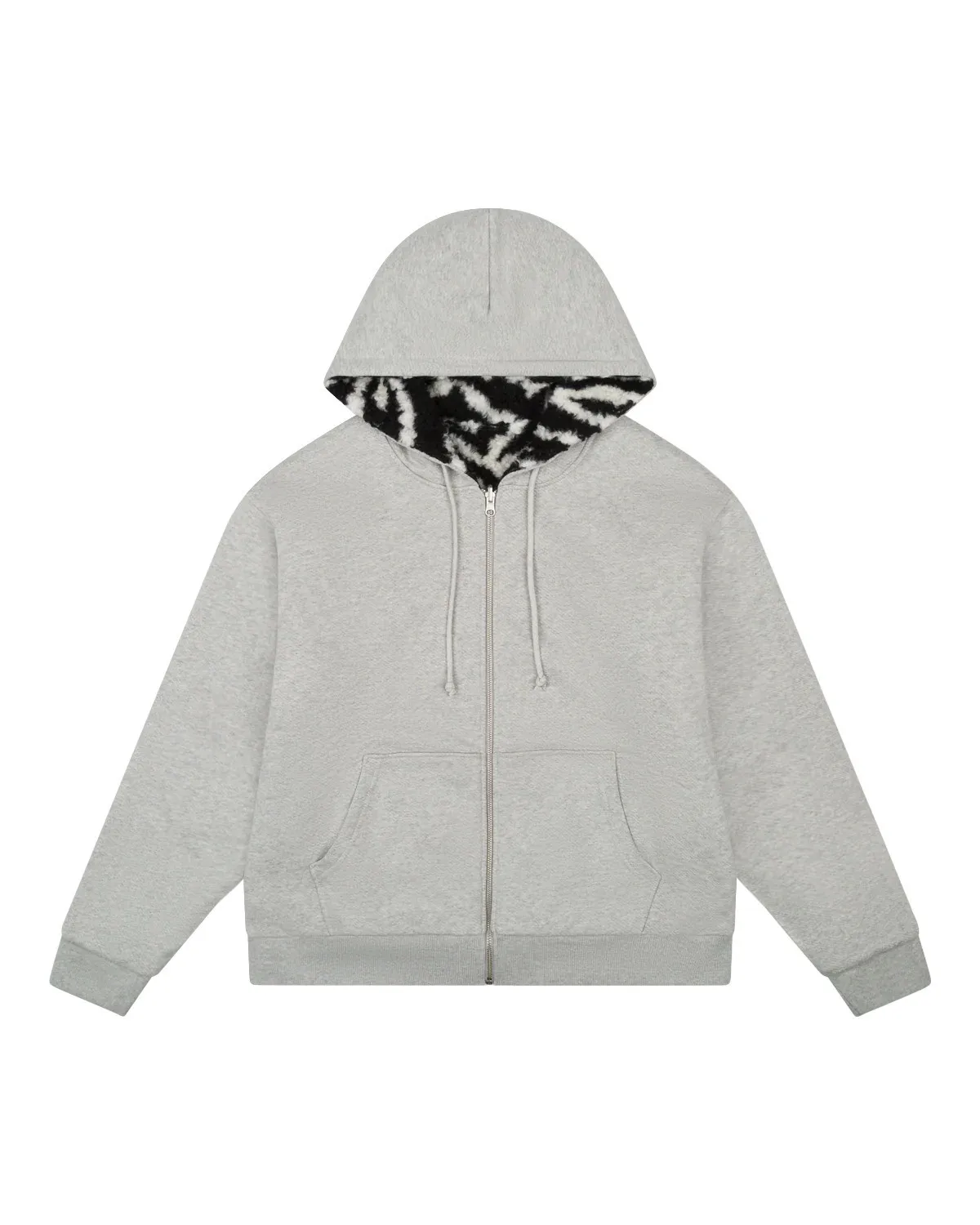 2025 Women's Retro Leopard Zip Hoodie Two-Sided Graphic Print Oversized Streetwear Loose Fit Fall Winter Edgy Pullover