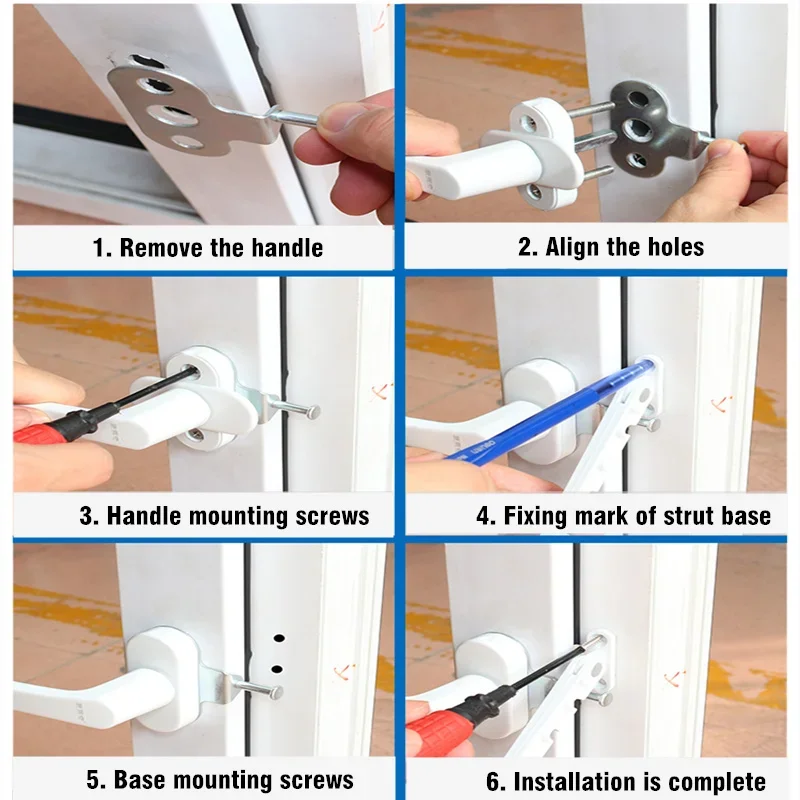 Trava limitador de janela para proteção de segurança infantil, Rolha de posição, Casement Wind Brace, Segurança do lar, Porta Janela Sash Lock,