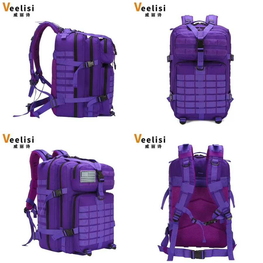 

【Новый стиль】Спортивный рюкзак с камуфляжным принтом, большой вместимости, для горного туризма и путешествий, мужской, многофункциональный, тактический 3P.