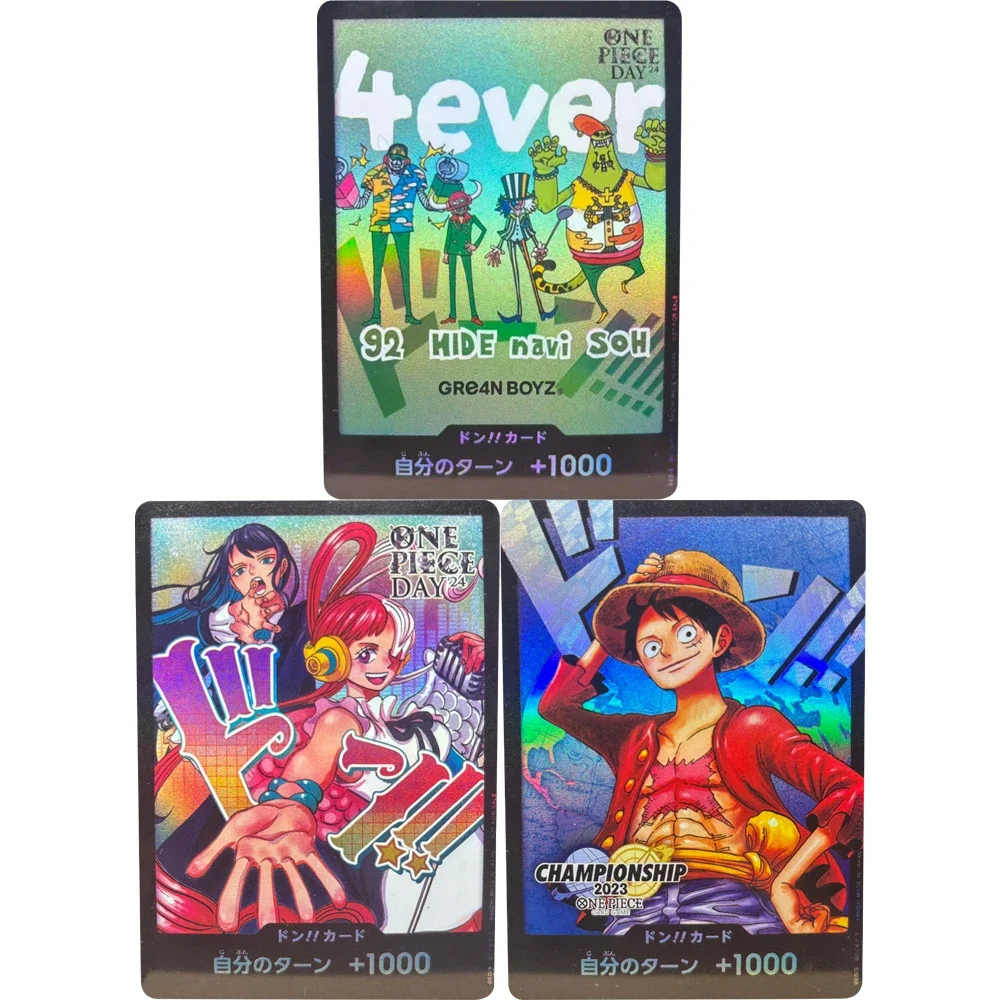 قطعة واحدة من بطاقات جمع DIY دون!! لعبة CARD Monkey D. Luffy UTA عالية الجودة مصنوعة يدويًا لعبة هدية لبطاقات الرسوم المتحركة #3