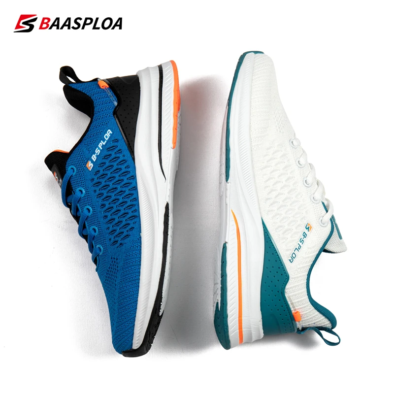 Baasploa Lightweight Running Shoes For Men 2023 Men's Designer Mesh Casual Sneakers Lace-Up Male Outdoor Sports Tennis Shoe