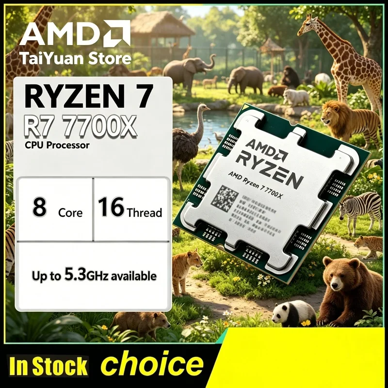 

Halcyon Unconstrained AMD Gaming Desktop CPU Ryzen 7 R7 7700X 8-Core 16-Thread 5.3GHz Socket AM5 Without Package Loose Assembly