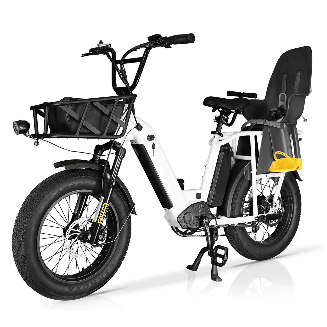 GreenPedel Two-wheel electric multi-purpose cargo bike electric bicycle ebike 750W can carry children with front shelf