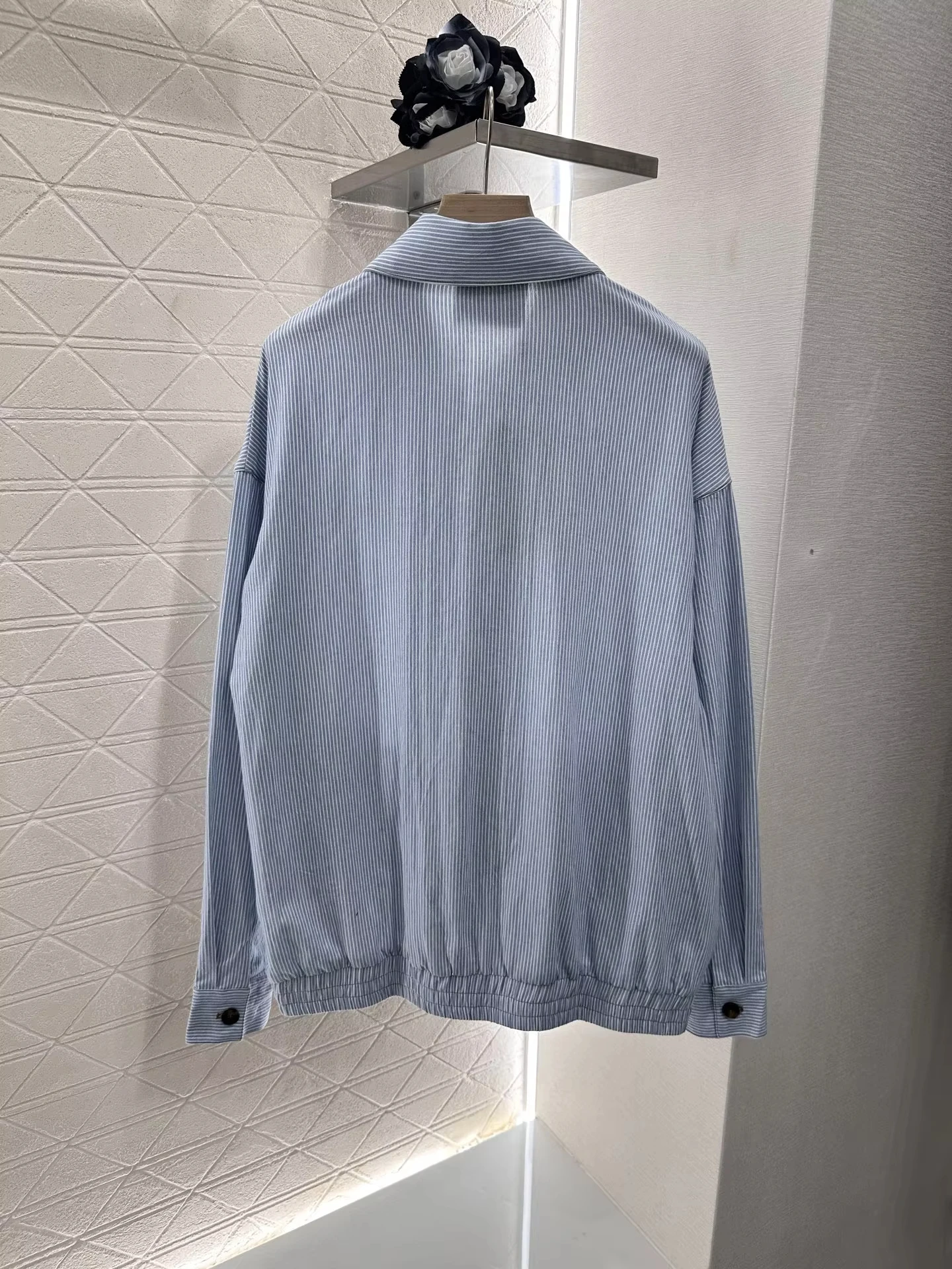 

Designer Brand 2025 New Women's Striped Denim Jacket Coat
