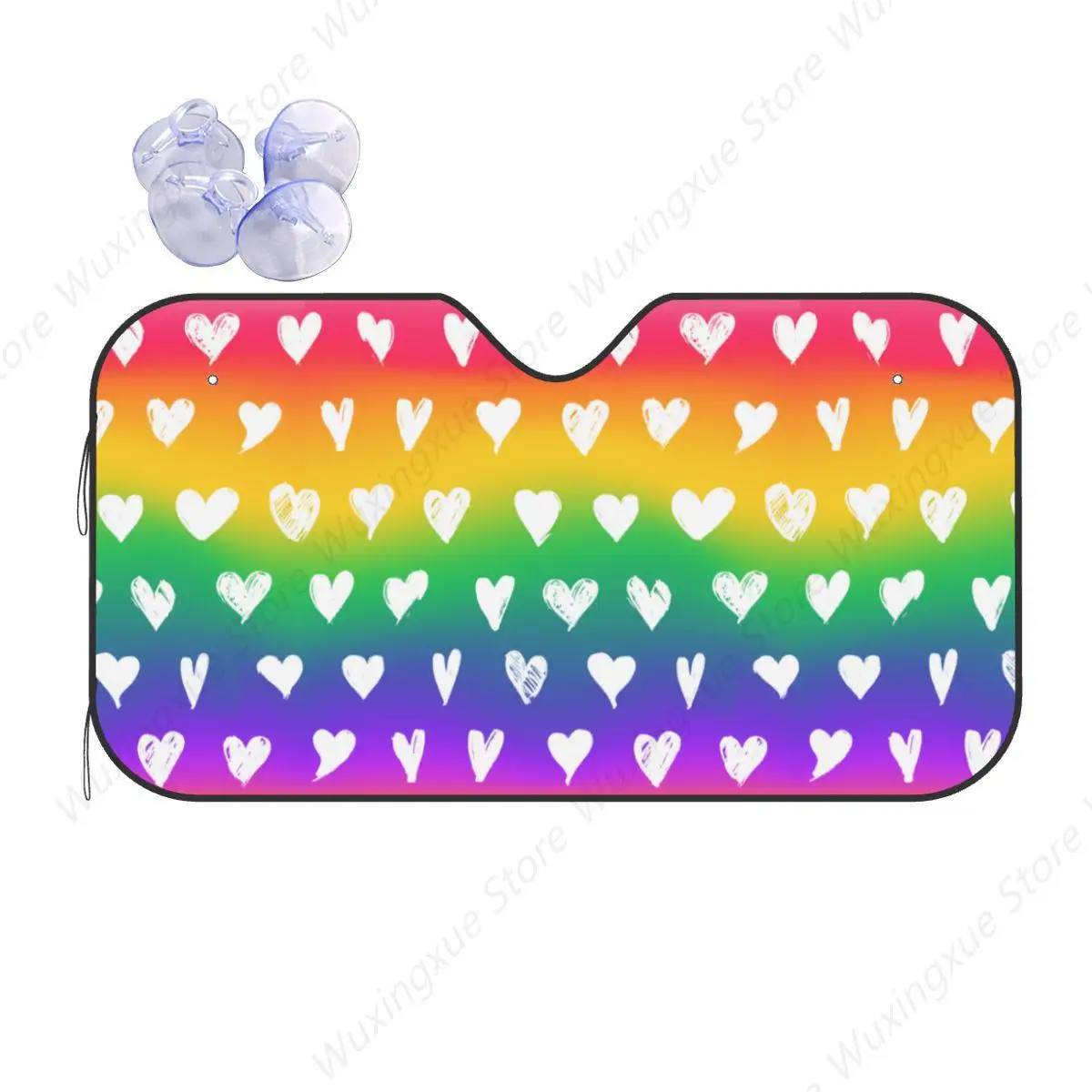 

Градиент Pride 2023, флаг ЛГБТК, ЛГБТ, месяц гордости, солнцезащитный козырек, ветровое стекло, выдвижной солнцезащитный козырек на переднее лобовое стекло автомобиля, козырек для стайлинга автомобиля