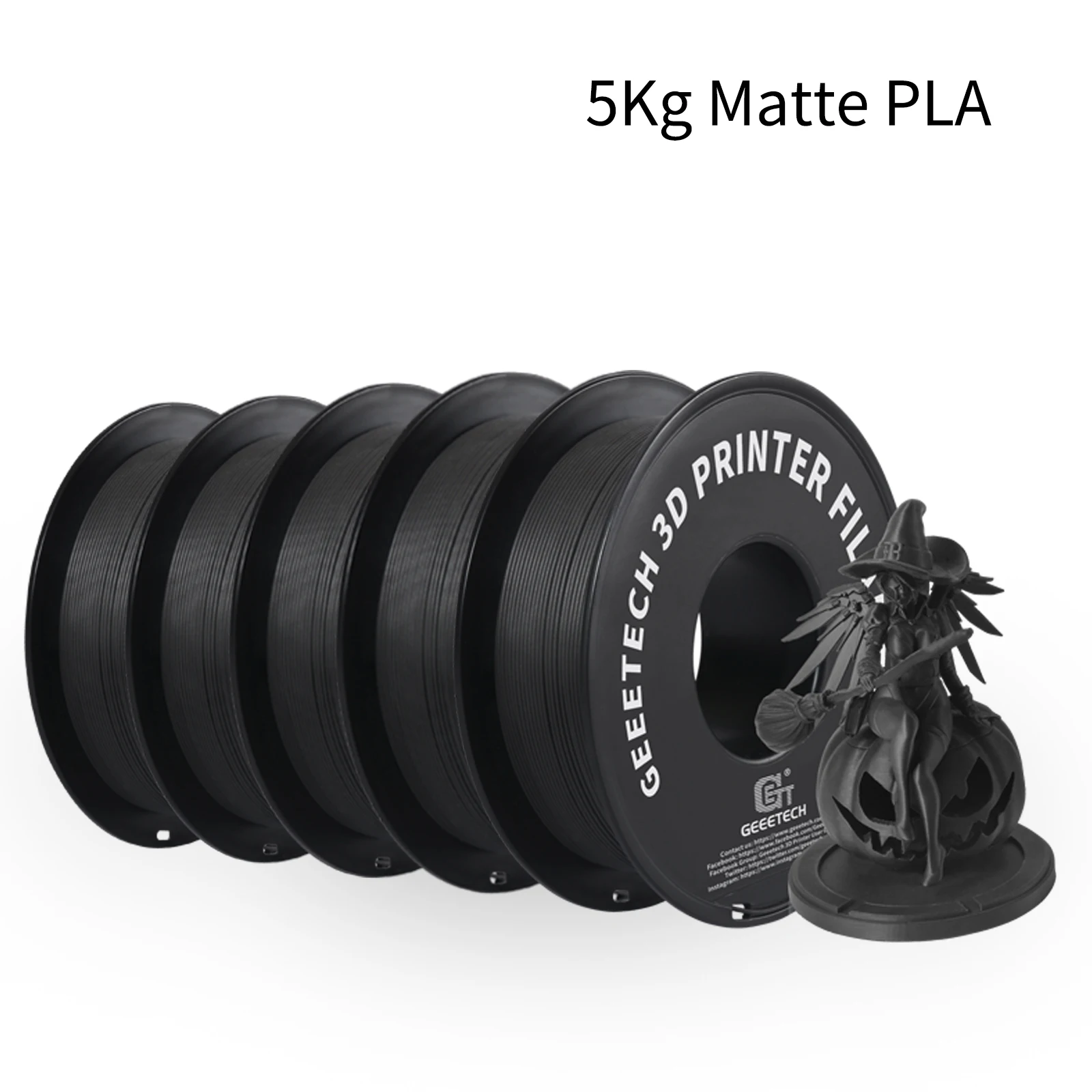 

Geeetech 5 кг матовая нить PLA 1,75 мм, 3d-принтер Материал полилуиктическая кислота, матовая текстура, вакуумная упаковка