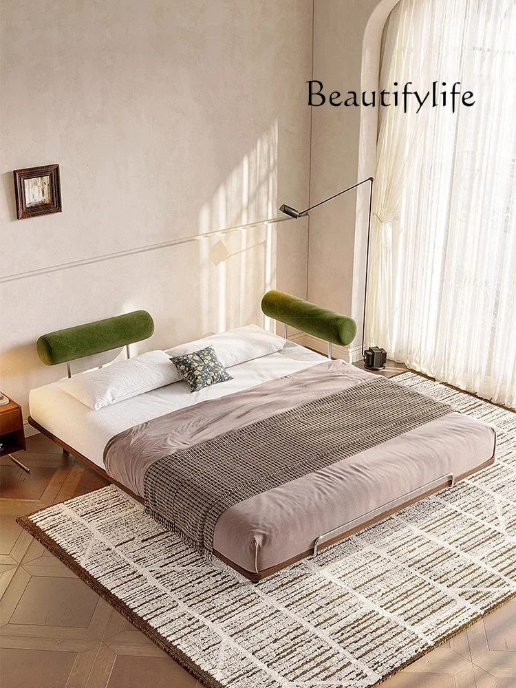 

туалетный столик Medieval style small apartment solid wood bed mobile pillow flush edge double bed minimalist second bedroom tat