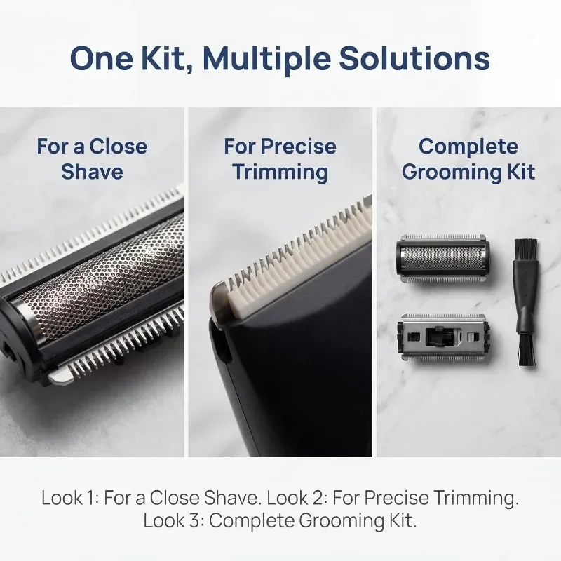 2026 Neu 2er-Pack Ersatzklingen Kompatibel mit Manscaped The Lawn Mower 5.0 Ultra Haarschneider – Detail 6
