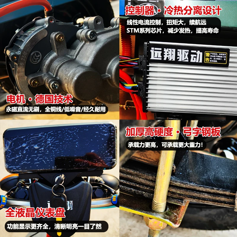 Pièces complètes de tricycle électrique, véhicule