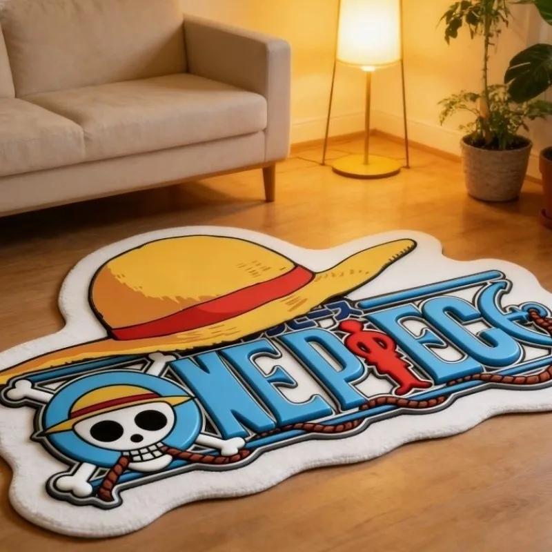 One Piece Anime Spliced Area Rug Peripheral Floor Mat Stain Resistant Carpet Suitable for Living Room Coffee Table Decoration - view 2