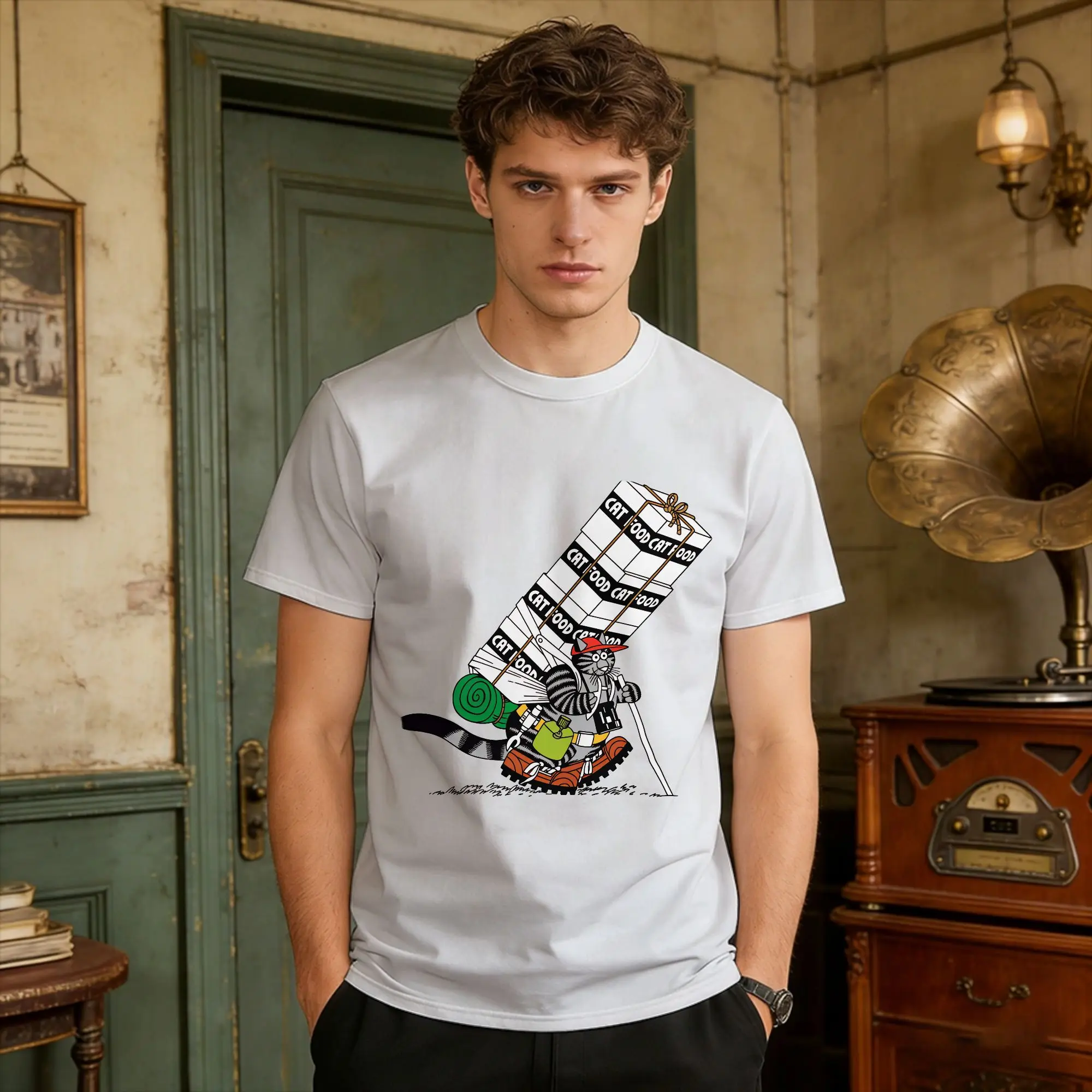 Ryan Gosling Cat Golden Gate Bridge Cat T-Shirt Beach Project Hail Mary T-shirts en pur coton tendance pour homme